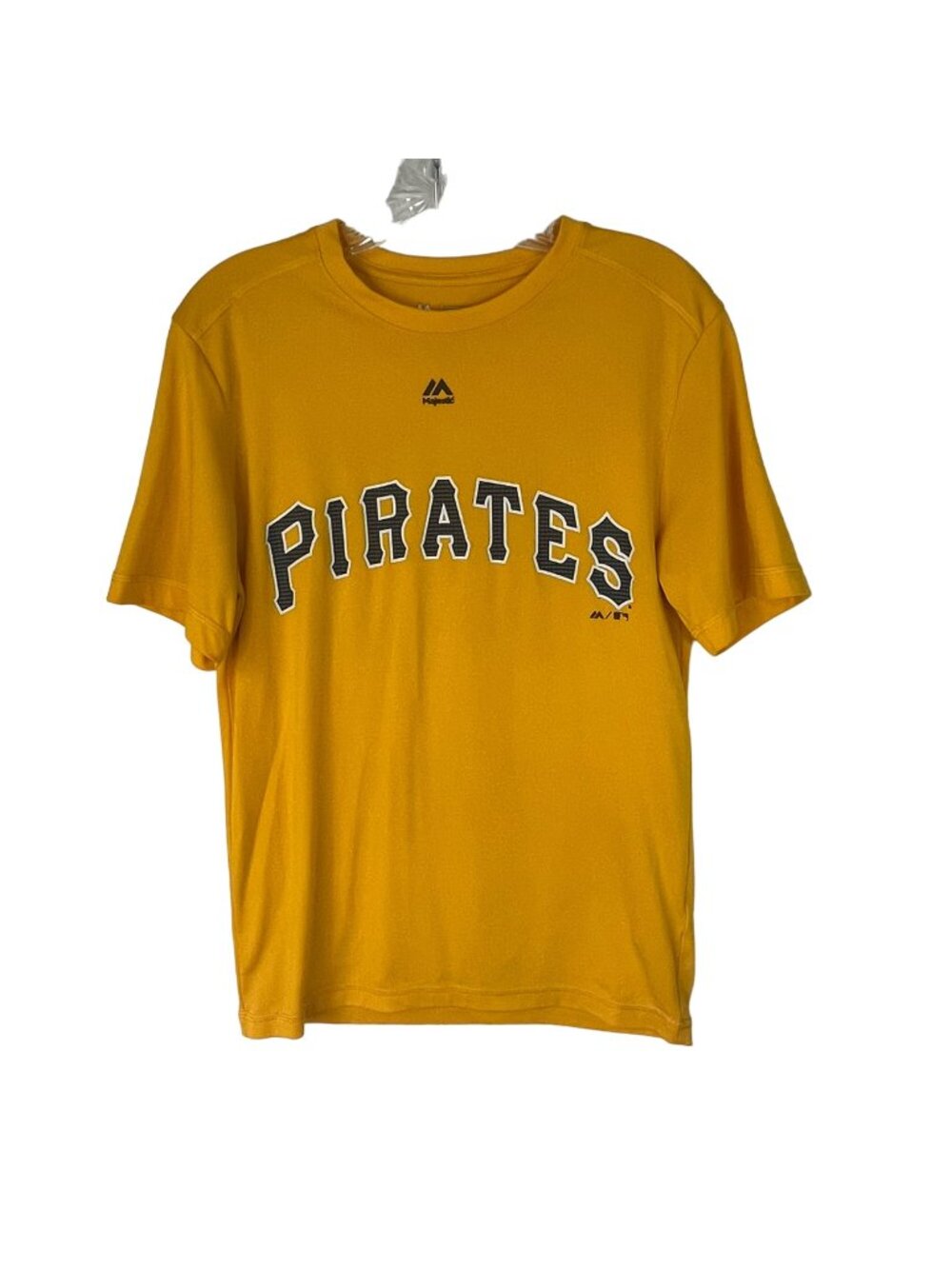 Majestic Pittsburgh Pirates‎ Tshirt Mens Small Yellow MLB Baseball #10